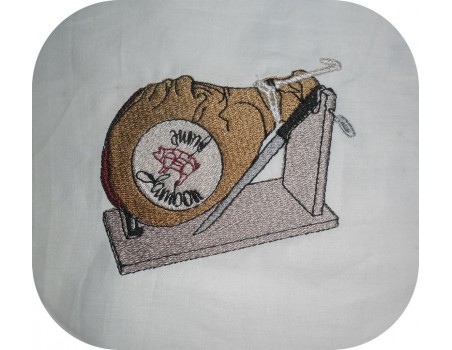 Motif de broderie machine jambon