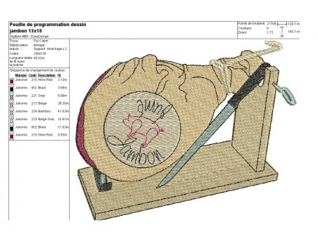 Instant download machine embroidery design pig