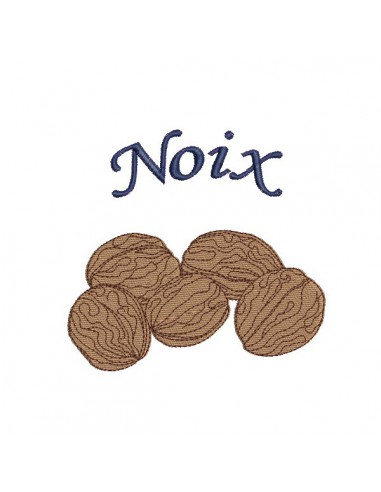 Motif de broderie machine noix