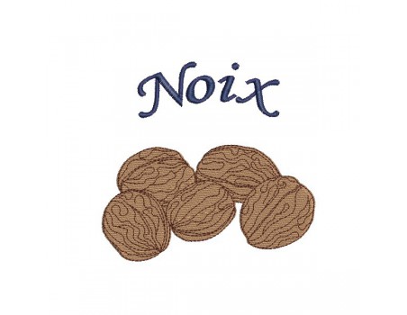 Motif de broderie machine noix