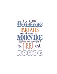 Motif de broderie machine homme parfait