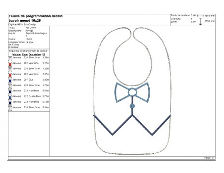 machine embroidery design  Bib suit ITH