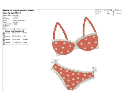 Instant download machine embroidery design Lingerie applique