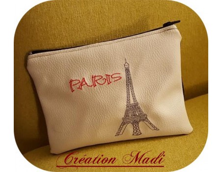 embroidery design eiffel tower Paris