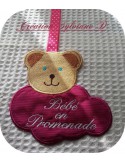 embroidery design Bear cloud ITH