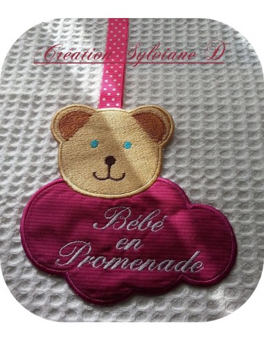 Motif de broderie machine Ourson nuage ITH