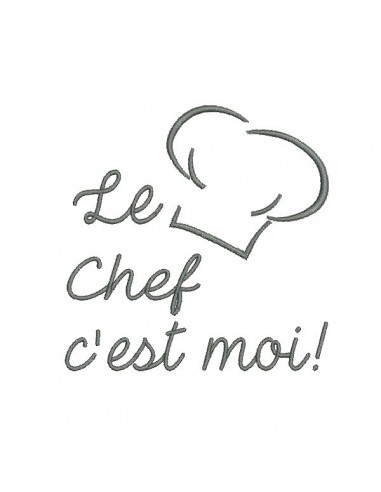 Instant download machine embroidery design  toque chef