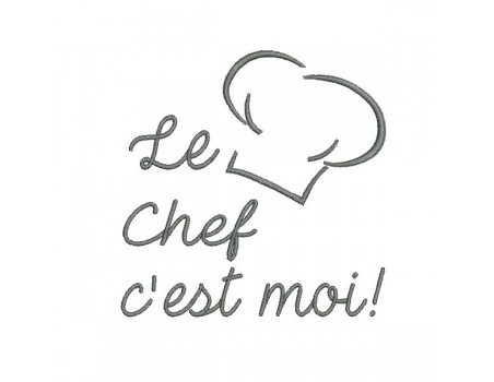 Instant download machine embroidery design  toque chef