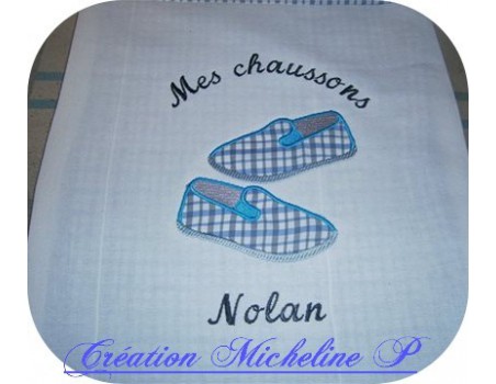 Motif de broderie appliqué charentaises