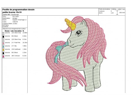 Instant download machine embroidery unicorn