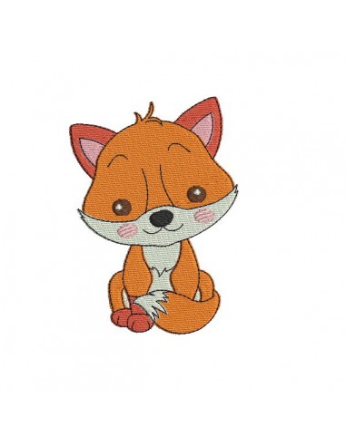 Instant download machine embroidery little fox