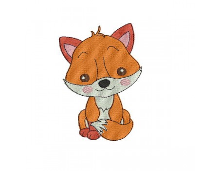 Instant download machine embroidery little fox