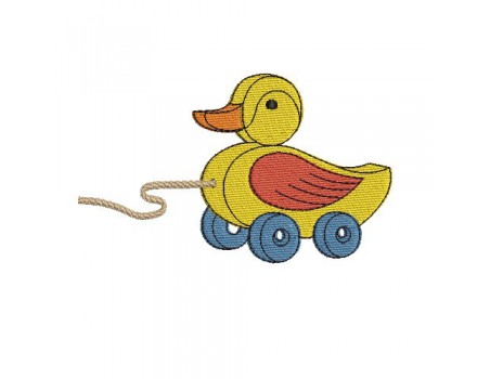 Instant download machine embroidery redwork duck