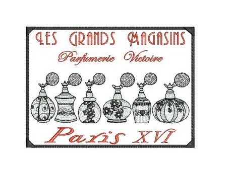 Plaque les Grands magasins 13x18 cm