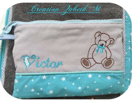 Motif de broderie machine petit ours