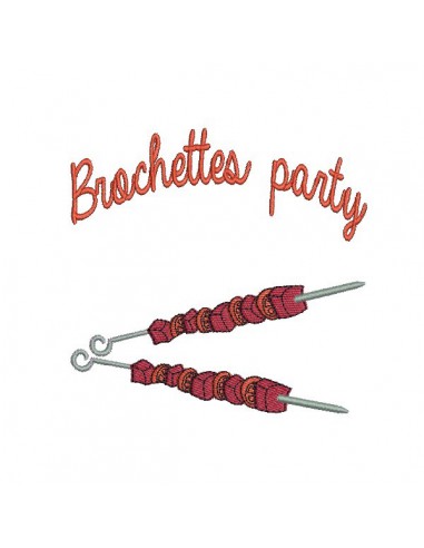 Instant download machine embroidery design Barbecue