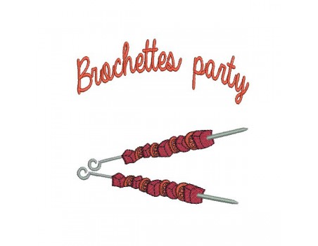 Instant download machine embroidery design Barbecue