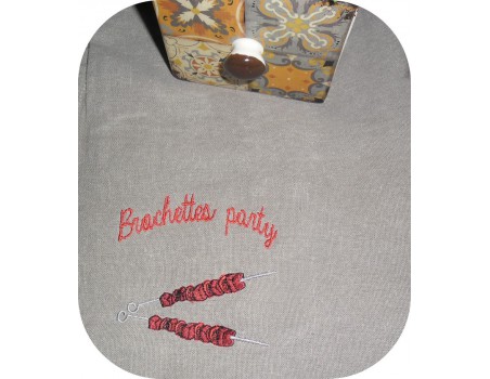 Instant download machine embroidery design Barbecue