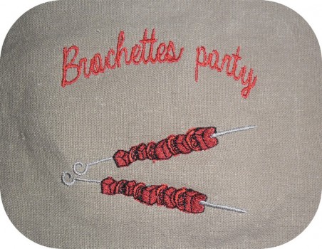 Instant download machine embroidery design Barbecue