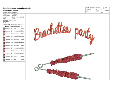 Instant download machine embroidery design Barbecue