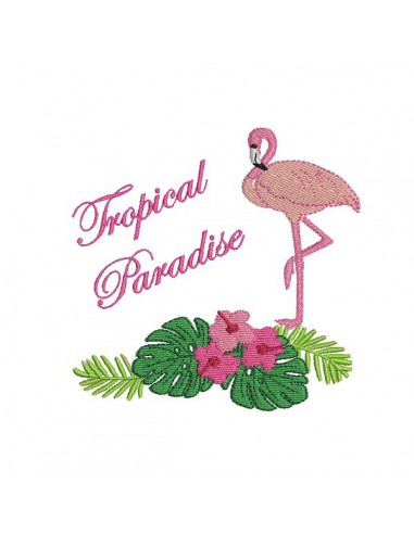 Motif de broderie machine tropical paradise