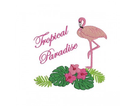 Motif de broderie machine tropical paradise