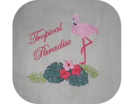 Motif de broderie machine tropical paradise