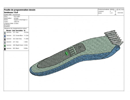 Instant download machine embroidery Shaver