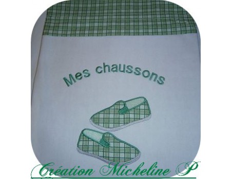 Motif de broderie appliqué charentaises