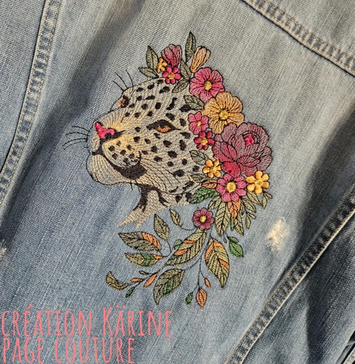 Motif de broderie machine tête de buffle